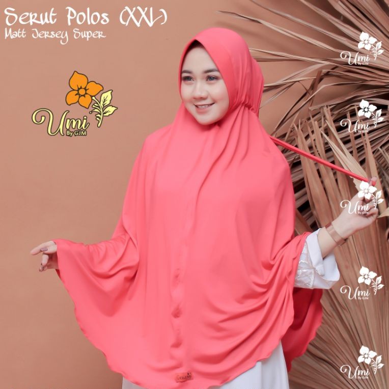 Jilbab Serut Jokowi Jumbo XXXL Original Hijab Instan Jersi Serut Jumbo Polos