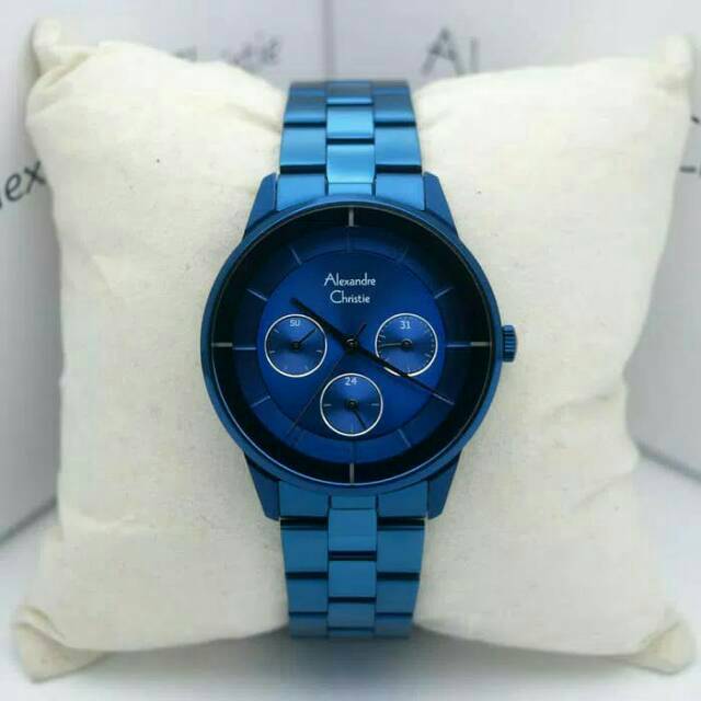 Jam Tangan Wanita  Original Alexandre  Christie AC 2714 Blue Nevy garansi resmi 1 tahun