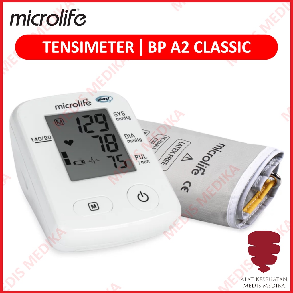 Tensimeter Digital Microlife BP A2 Classic Alat Ukur Cek Tekanan Darah Tensi Meter