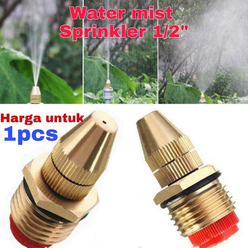 Nozzle Spray Water Mist Springkler Spray Nozzle Brass 1/2" Irigasi Pe