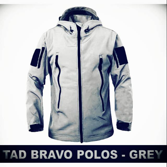 Jaket Bravo TAD Polosan Polos Grey Abu-abu Black Hitam Hoodie Bomber Wp Jumbo Big Size Besar XXL