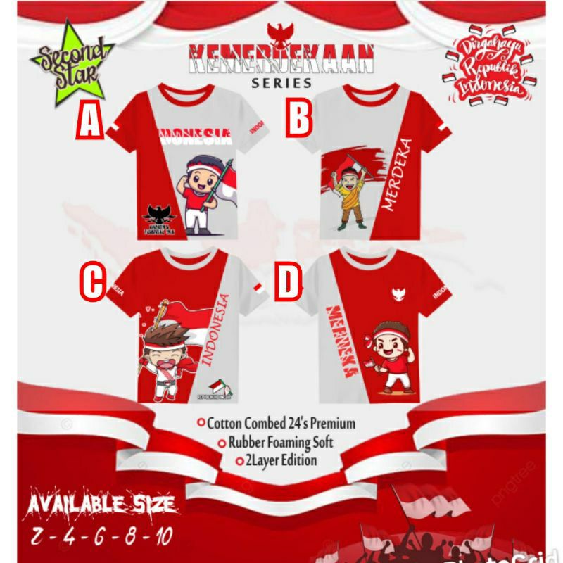 Kaos Second Star Kemerdekaan