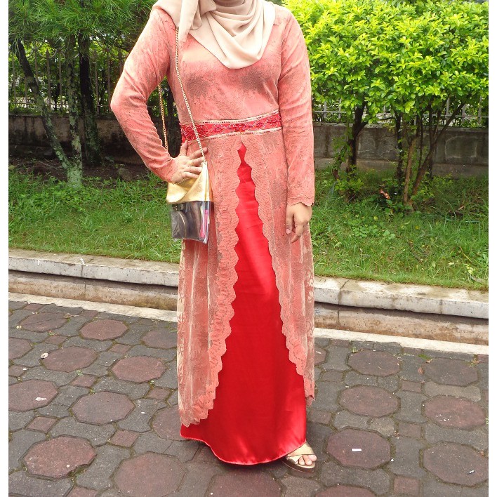 Baju Pesta | Dress Bridesmaid | Gamis Lace | Pagar Ayu | Dress Hijab [Preloved]