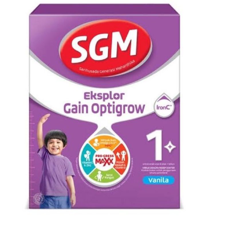 Sgm Gain 100 Optigrow 400Gr Vanila 1+ Ready Siap Dikirim Hari Ini