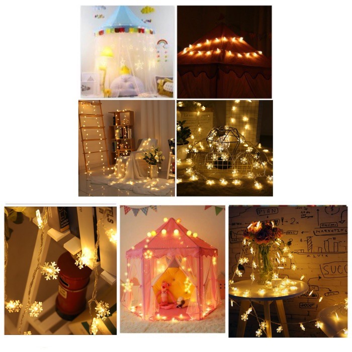 RUMAH TANGGA DEKORASI LILIN AC 1419 LAMPU LED TENDA MAIN ANAK LAMPU TENDA 3METER LAMPU NATAL SNOW SA