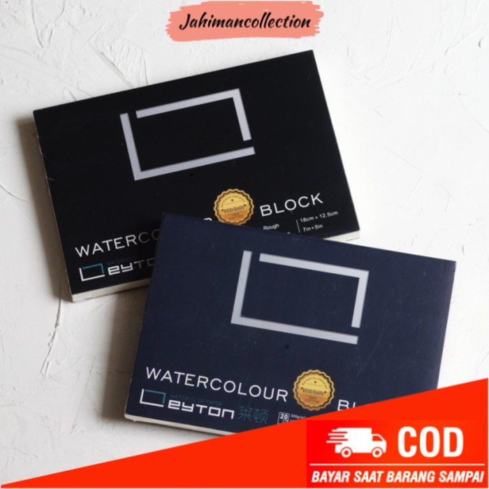 

✨ BISA COD ✨ LEYTON WATERCOLOR BLOCK COTTON 300GSM 18x12.5CM - Rough