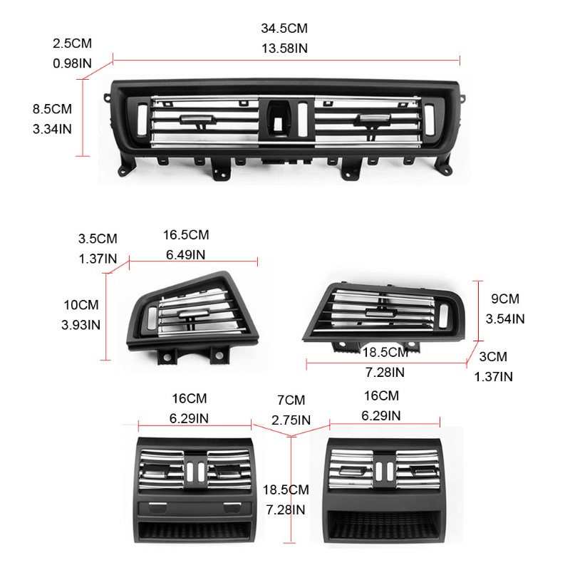 Matahari Untuk Panel Stopkontak Ac Mobil 5seri F10 F11 F18 Pengganti Ventilasi Udara