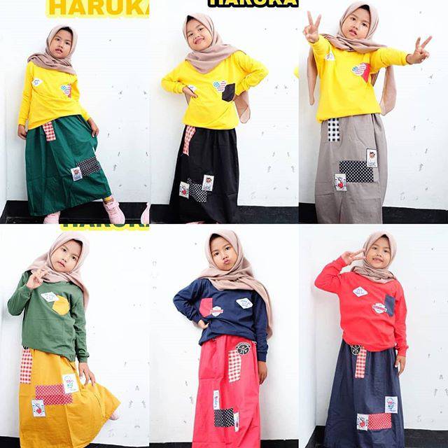 GAMIS ANAK MURAH / HARUKA SET KIDS / HARUKA KIDS / GAMIS ANAK