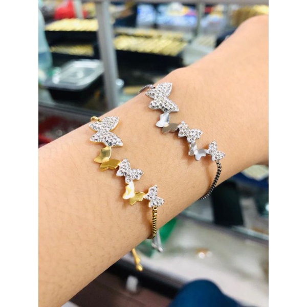 Titanium Gelang Tangan Serut 6922b