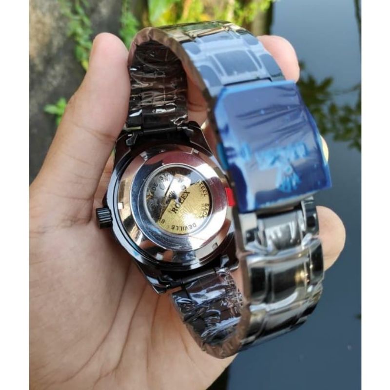 Jam Tangan Pria Automatic Tanpa Batrai Rantai Stainless Steel Anti Karat Kasual Pria Analog | Mewah Elegan