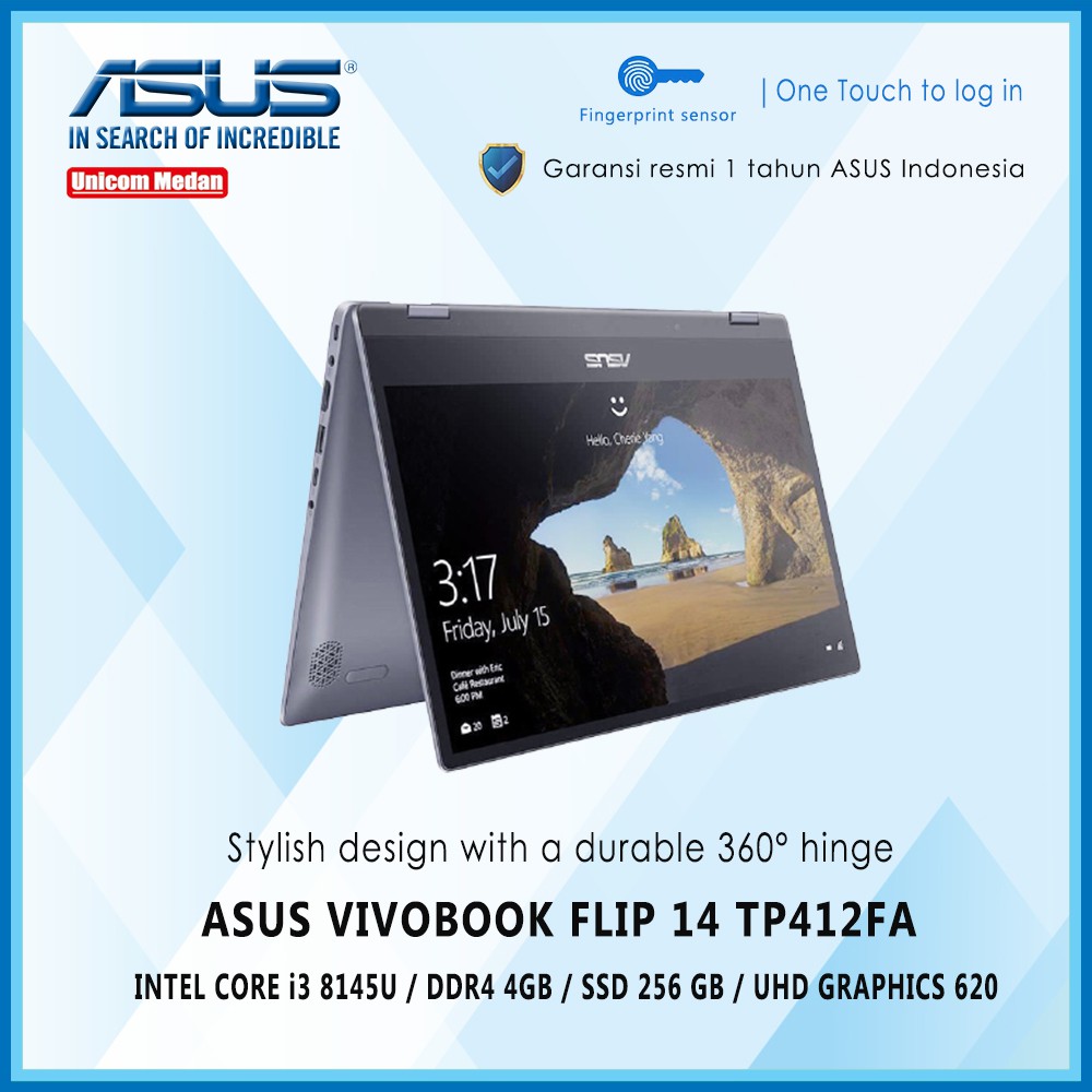 ASUS TP412FA Intel Core i3-8145U/ DDR4 4GB/ 256GB SSD/ W10/ 14&quot; FHD