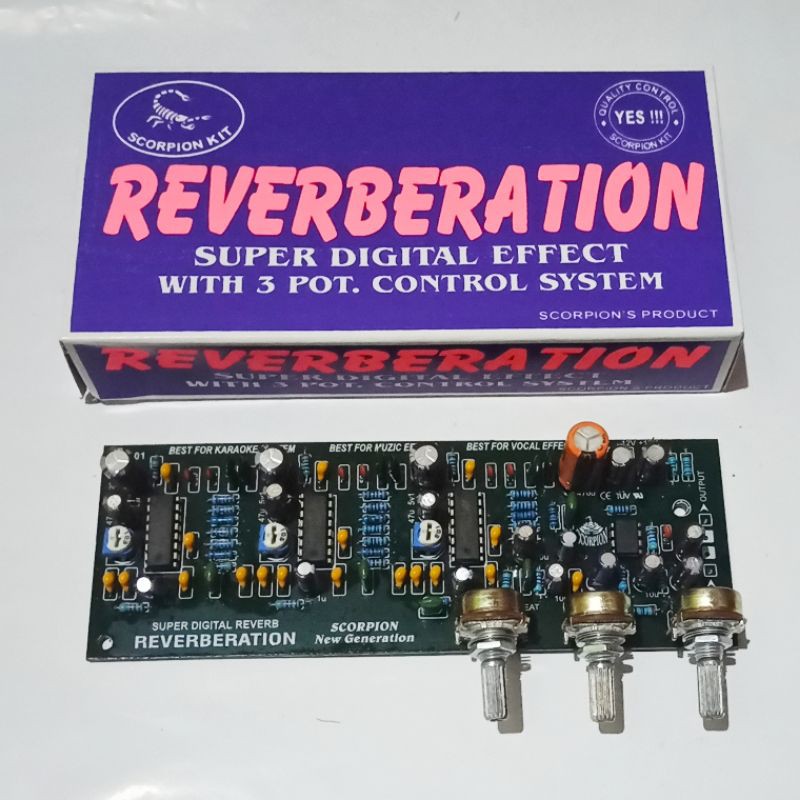 Reverb 3 IC Super Digital Effect Dengan 3 Pot Control System