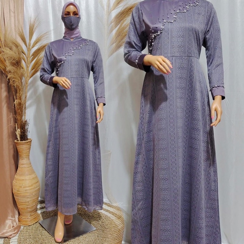 Gamis Kanada full payet Dress Pesta Realpict Terbaru  Gamis Payet Modern Dress Mewah