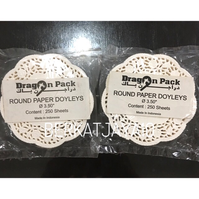 3.5” Round Paper Doyleys Kertas Doilies Alas Renda 3,5”/9cm isi 250 lembar