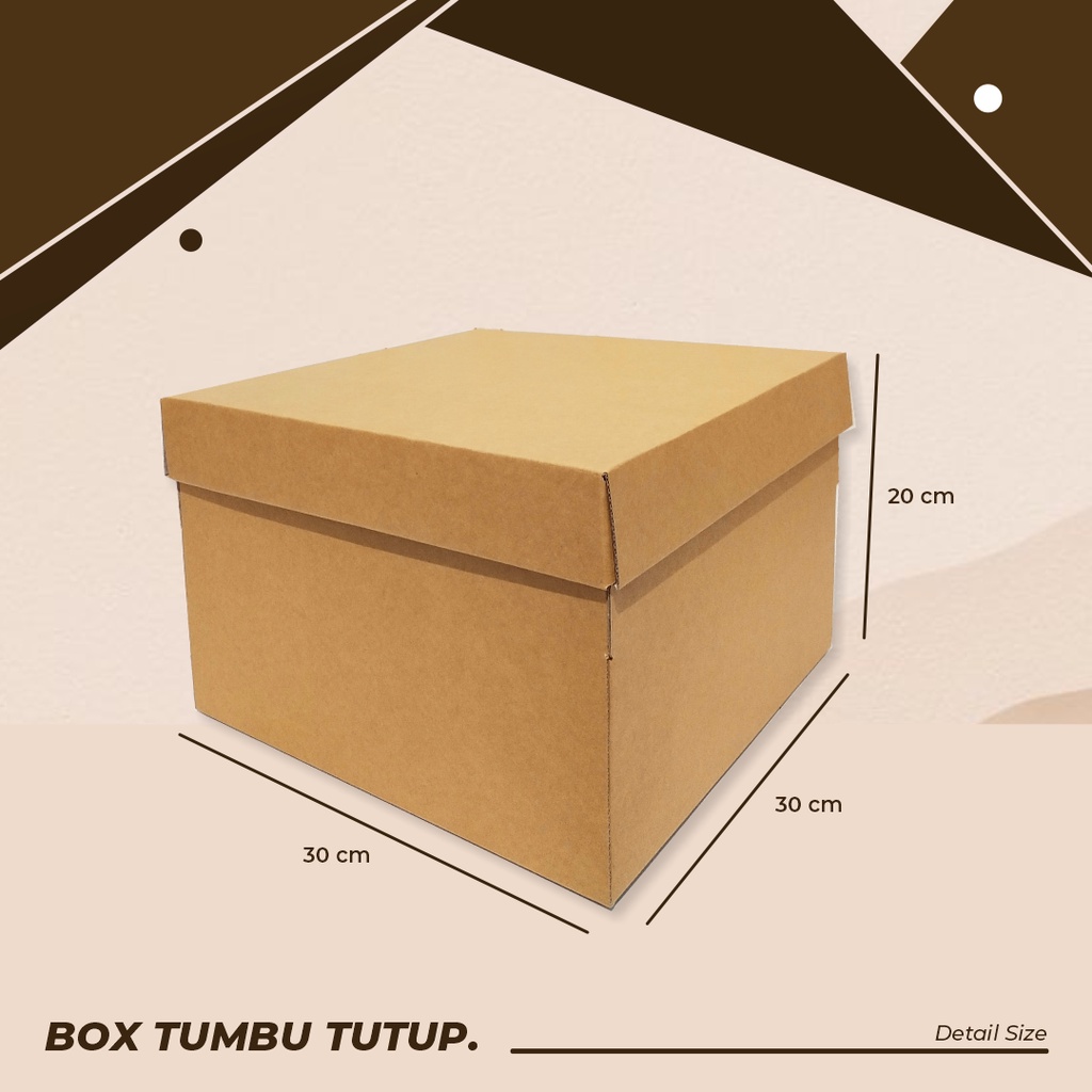 

Kardus/Box Tumbu Tutup 30 x 30 x 20 cm - Box Top Bottom Tumbu Tutup - Bisa Custom Ukuran dan Sablon