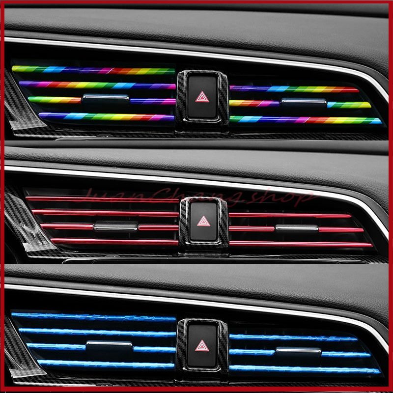 10 Pcs Strip Dekorasi Blower Ac Mobil Warna Chrome Ukuran 20cm