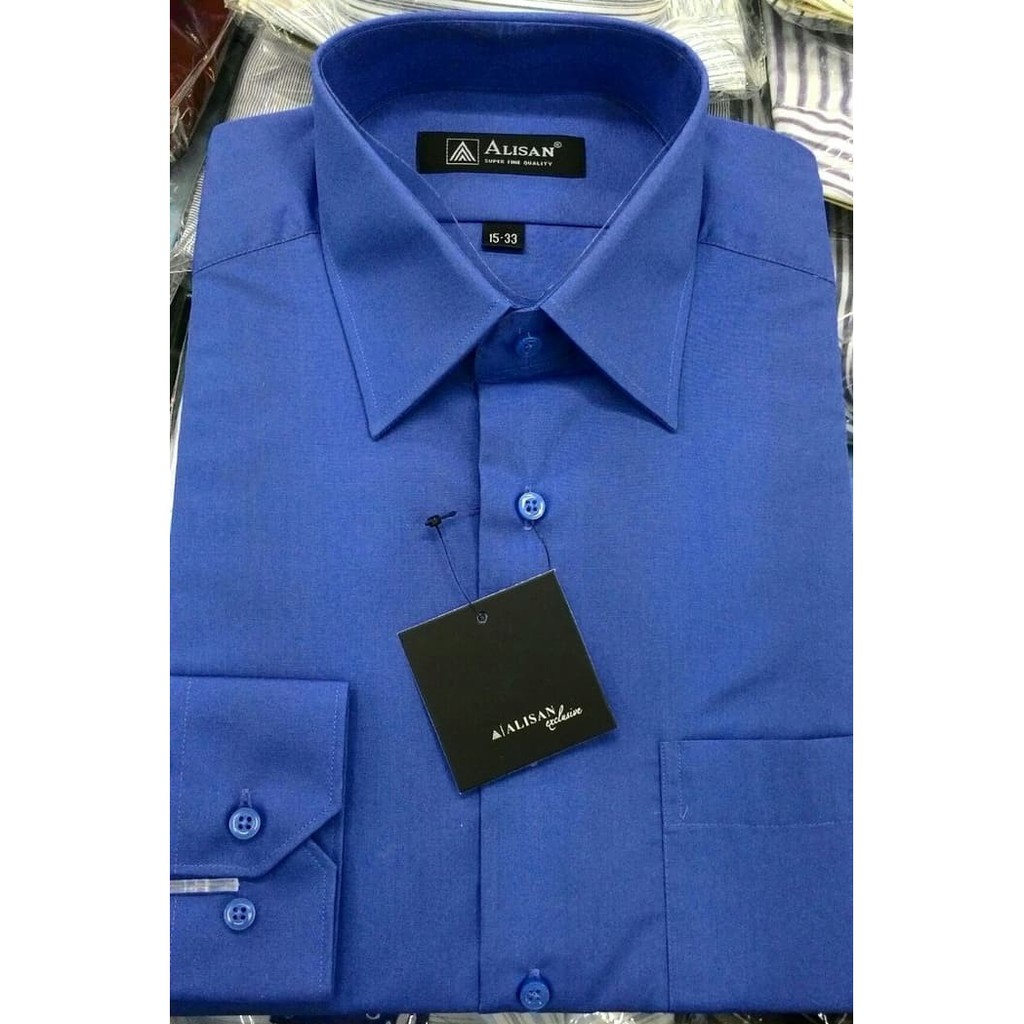 Kemeja Alisan Reguler Polos Putih Big Size 16'5-17'5 Panjang