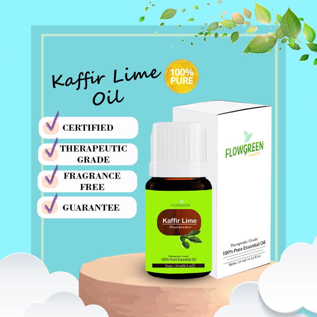 Flowgreen Kaffir Lime Essential Oil Minyak Essensial Atsiri Aroma Terapi Diffuser Difuser Humidifier