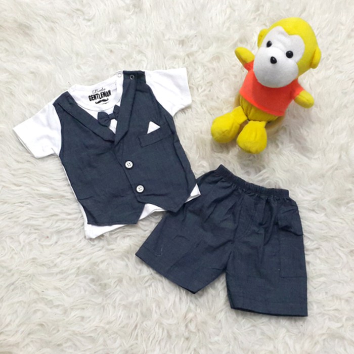  JUAL  BAJU  CANTIK Baju  Bayi  Setelan Jas Tuxedo Pesta 