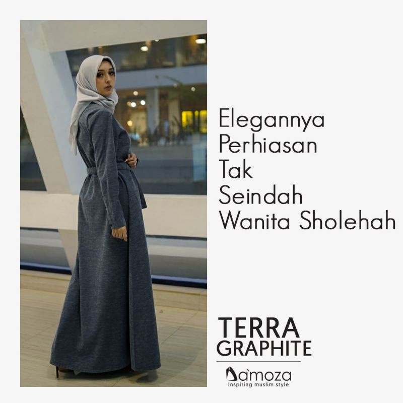 gamis terbaru Damoza terra graphite