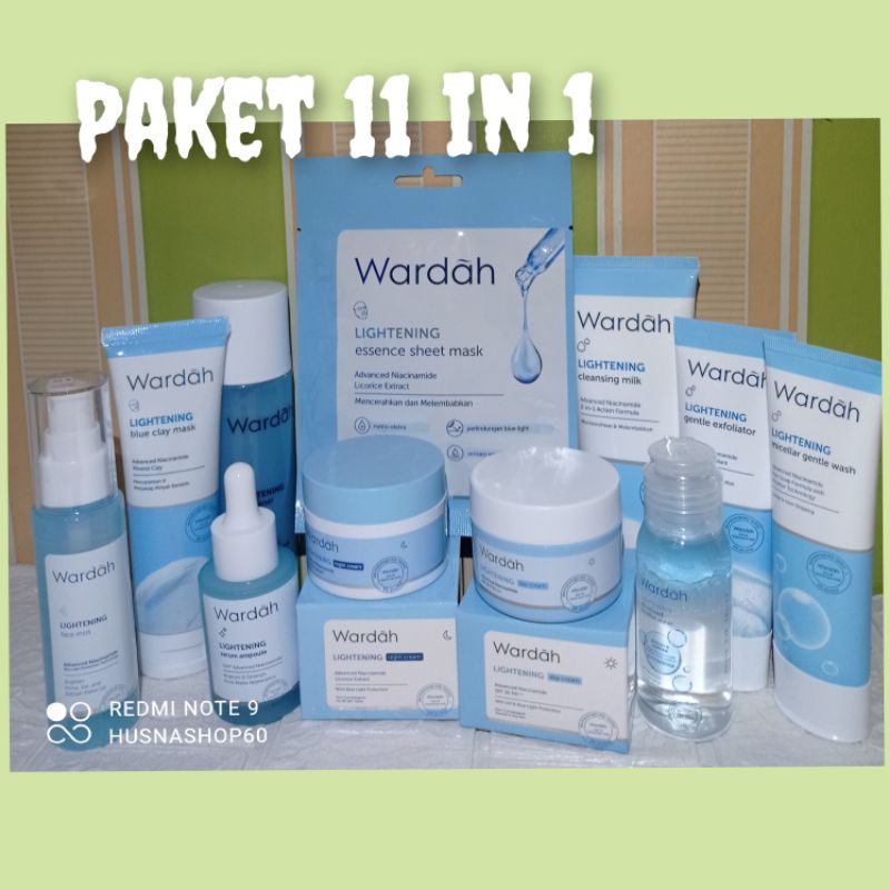 Free bubble Wrap Paket Wardah Lightening 11 in 1 / Paket Lengkap Wardah Lightening