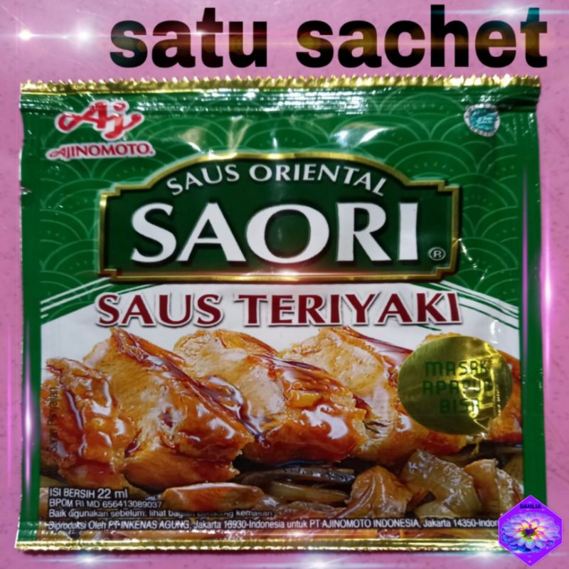 

saori saus teriyaki netto 22 ml sachetan
