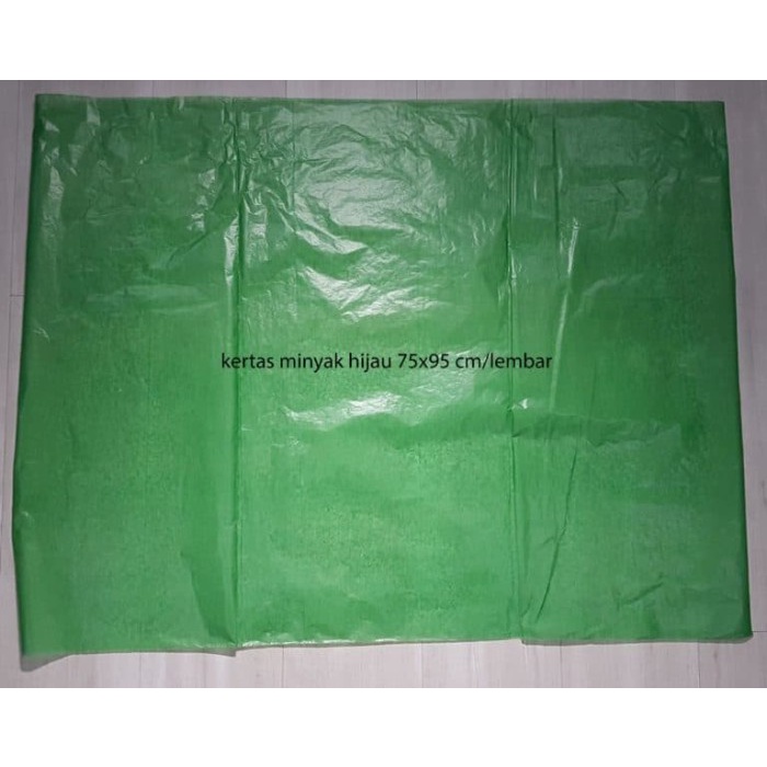 

Kertas Minyak Hijau 20 lembar 75 x 95 cm