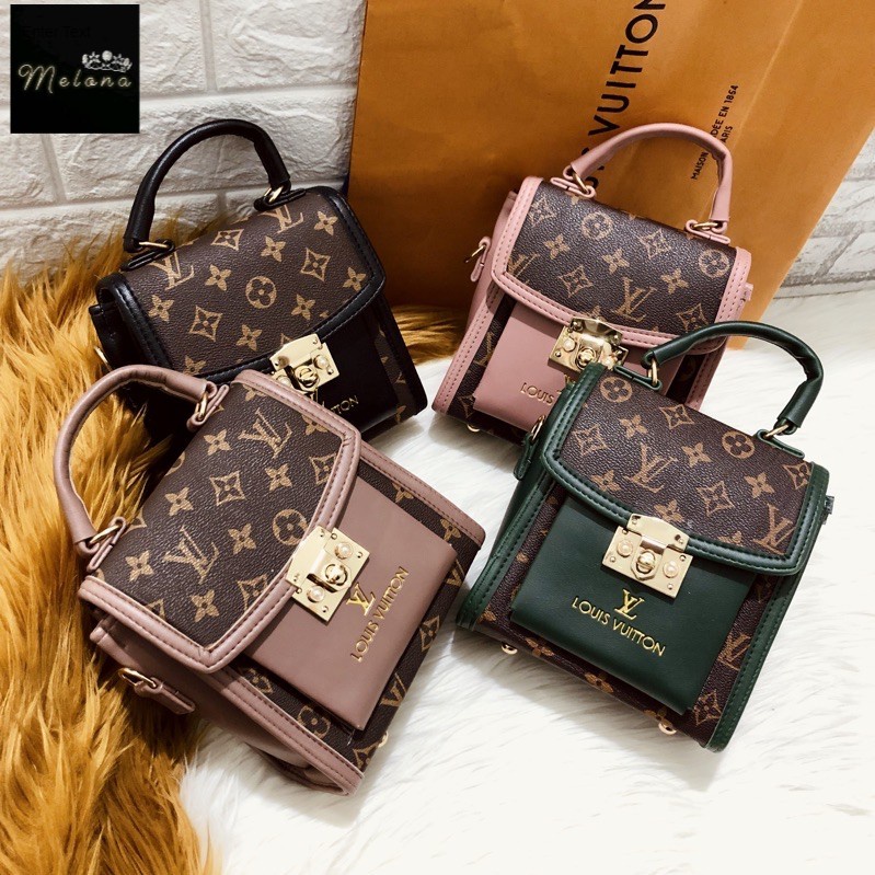 MELONA SHOP - BEST SELLER TAS WANITA HANDBAG LV SLING BAG JENYFER 4RUANG SELEMPANG IMPORT MURAH
