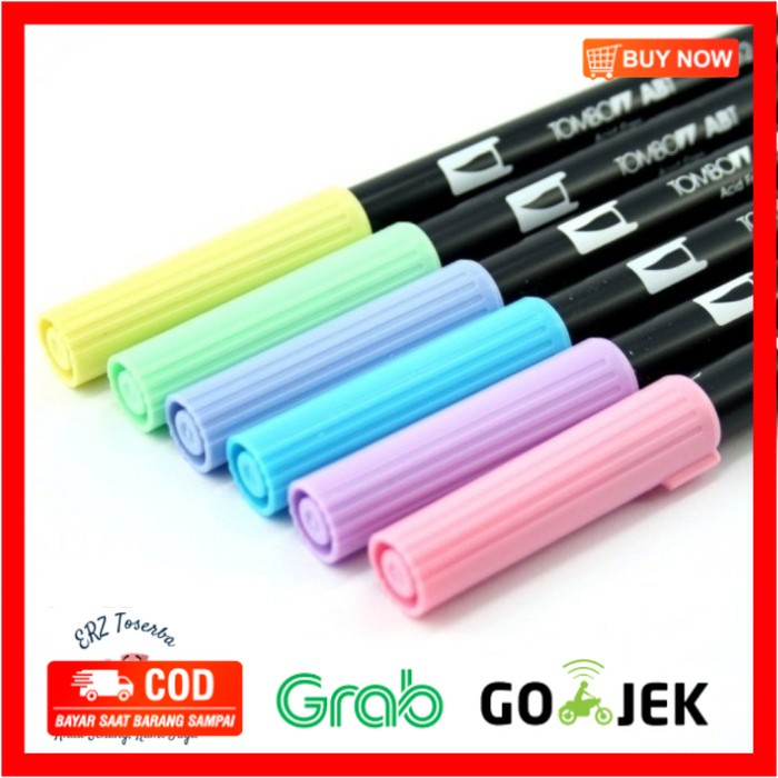 

(BISA COD) SET 6 COLORS TOMBOW ABT DUAL BRUSH PEN PASTEL SERIES / PAKET 6 WARNA