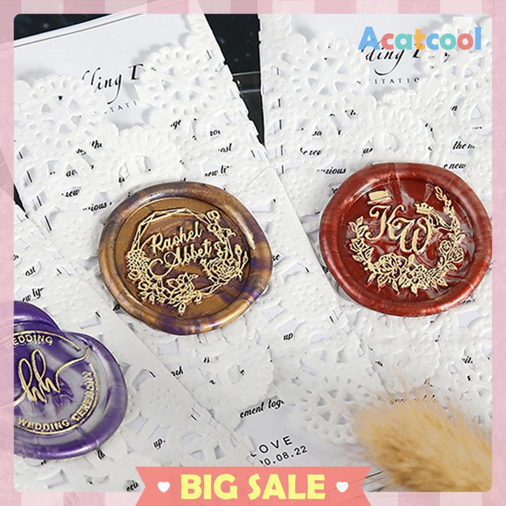 200Pcs Manik-Manik Lilin Stempel Segel Amplop Bentuk Oktagon Gaya Vintage