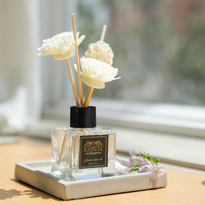 (BOW) Reed Diffuser Alat Pengharum Ruangan Parfum Essensial Oil Hiasan Stik Kayu + Bunga