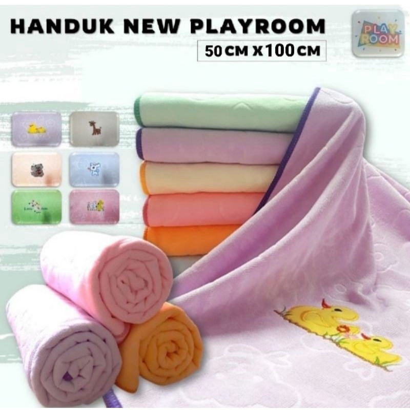 Handuk Bayi PLAY ROOM || Handuk anak || Handuk Bayi Microfiber