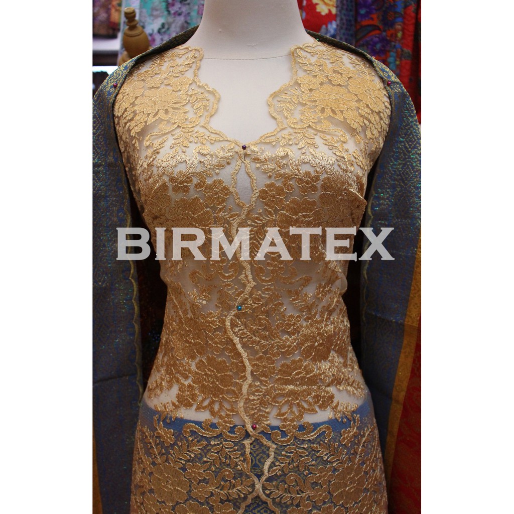 Kain Kebaya Tile Glitter Timbul - Birmatex
