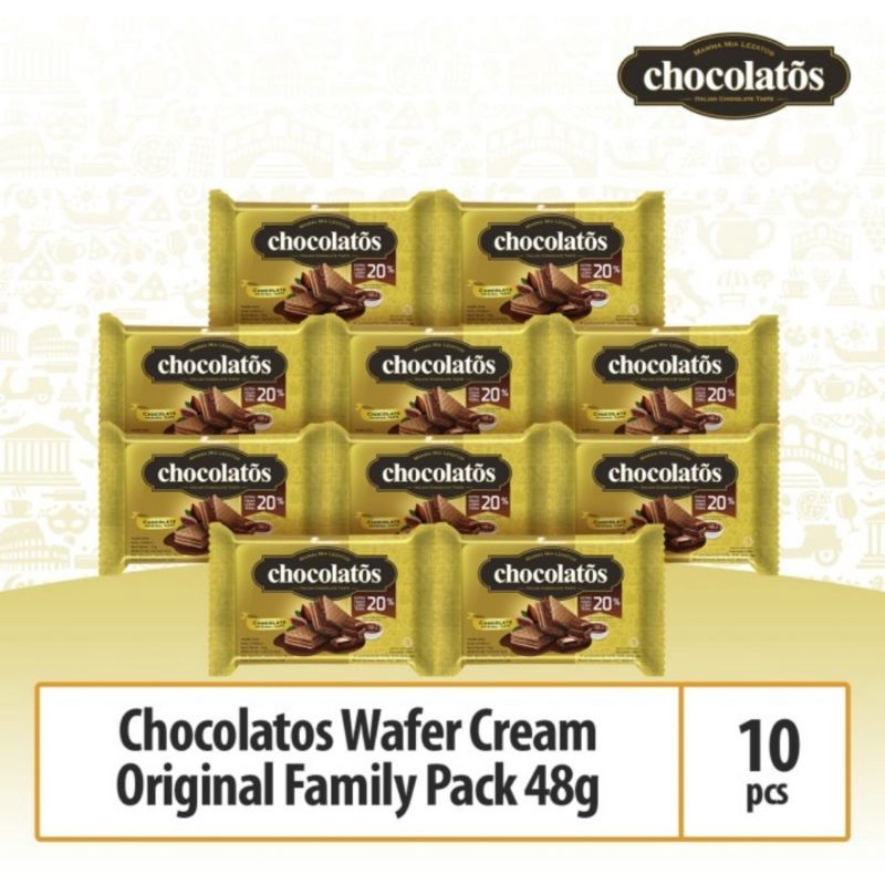 

Wafer Chocolatos Cream Original 10pcs x 48gr