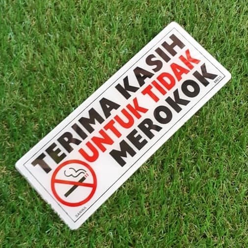 

SIGN BOARD ACRYLIC TERIMA KASIH UNTUK TIDAK MEROKOK AKRILIK PERINGATAN SIGN LABEL