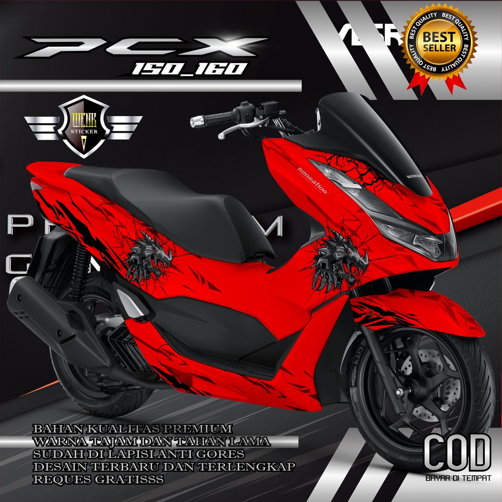 DECAL STICKER PCX 150_160 MONSTER DRAGON, NAGA