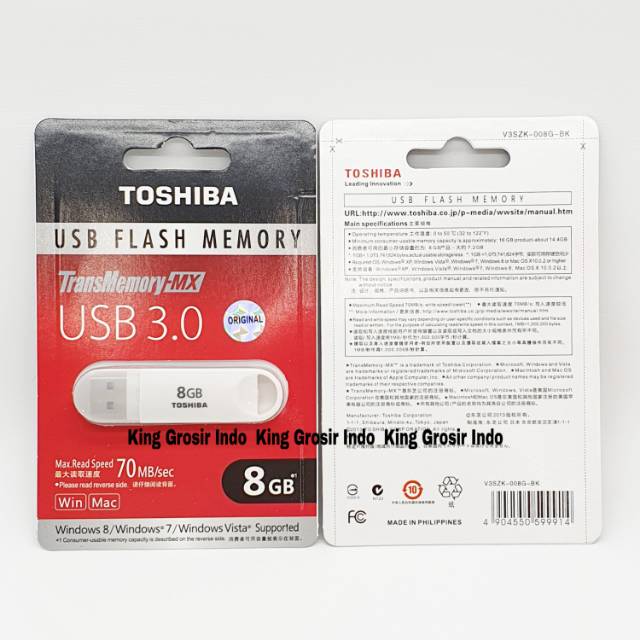 Flashdisk Toshiba 8GB 8 GB USB Original Flashdrive