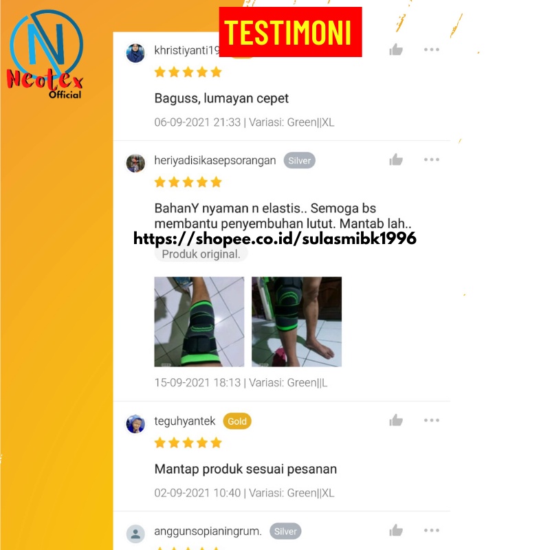 Deker  Pengaman Lutut Siku Olahraga Pelindung Knee Pad Anti Cidera  Breathable Elastis