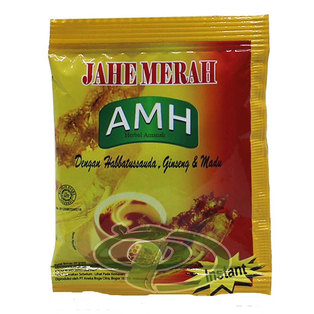 

JAHE MERAH Sachet Super AMH AMANAH ORIGINAL Habbatussauda, ginseng dan madu jahe serbuk