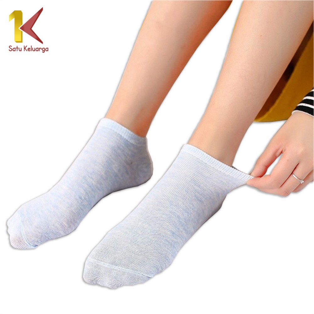 Satu Keluarga Kaos Kaki Semata P59 Kaos Kaki Polos Kaus Kaki Wanita Kaos Kaki Ankle Dewasa-7