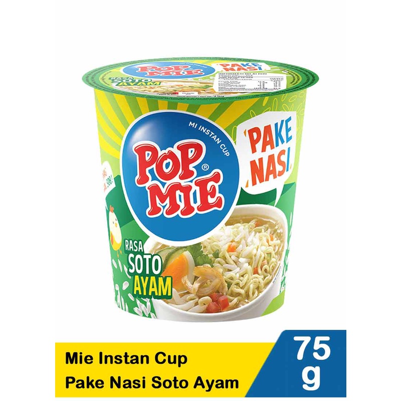 

Pop Mie Mi Instan Pake Nasi Soto Ayam 75G