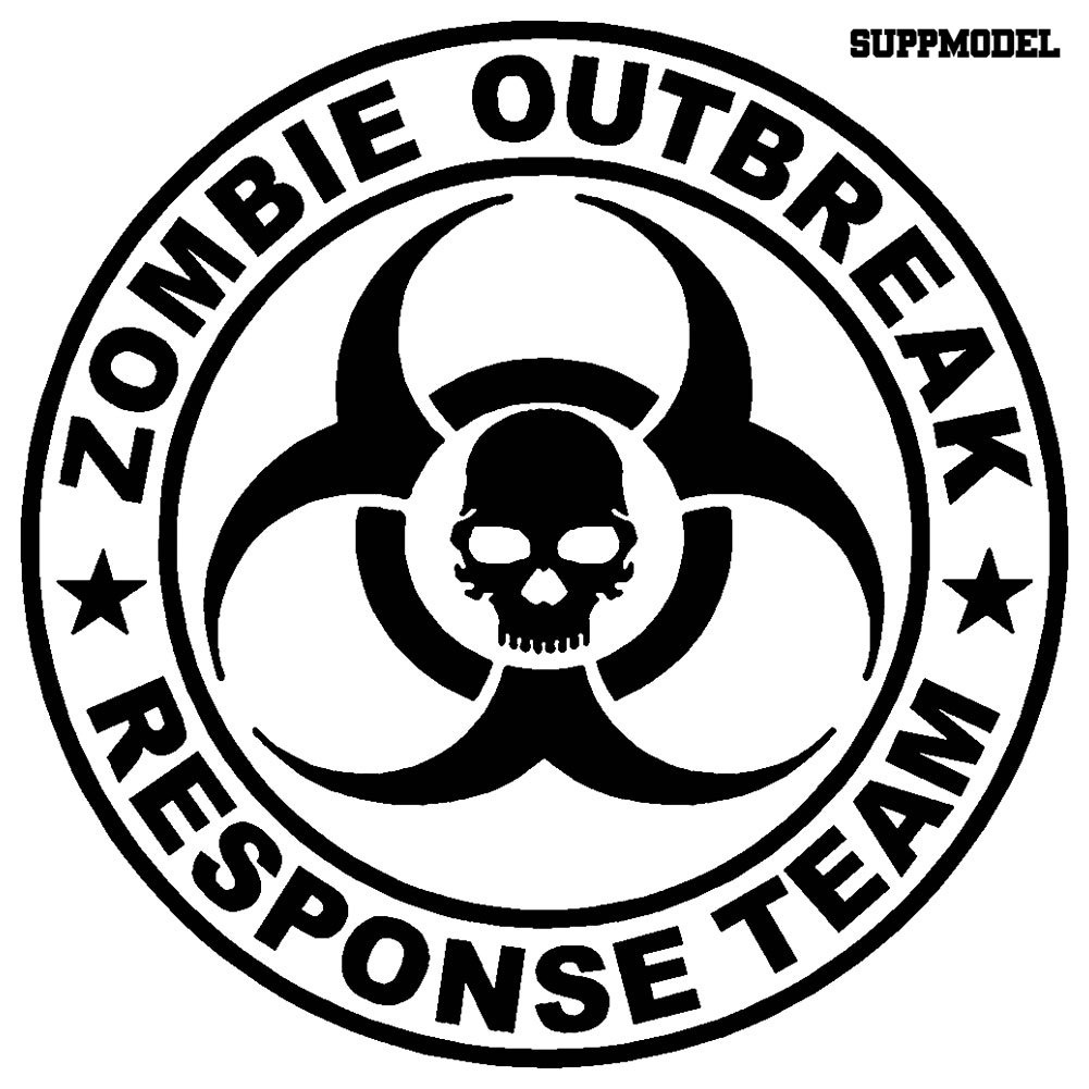 Stiker Reflektif Tema Zombie Outbreak Response Team Untuk Mobil