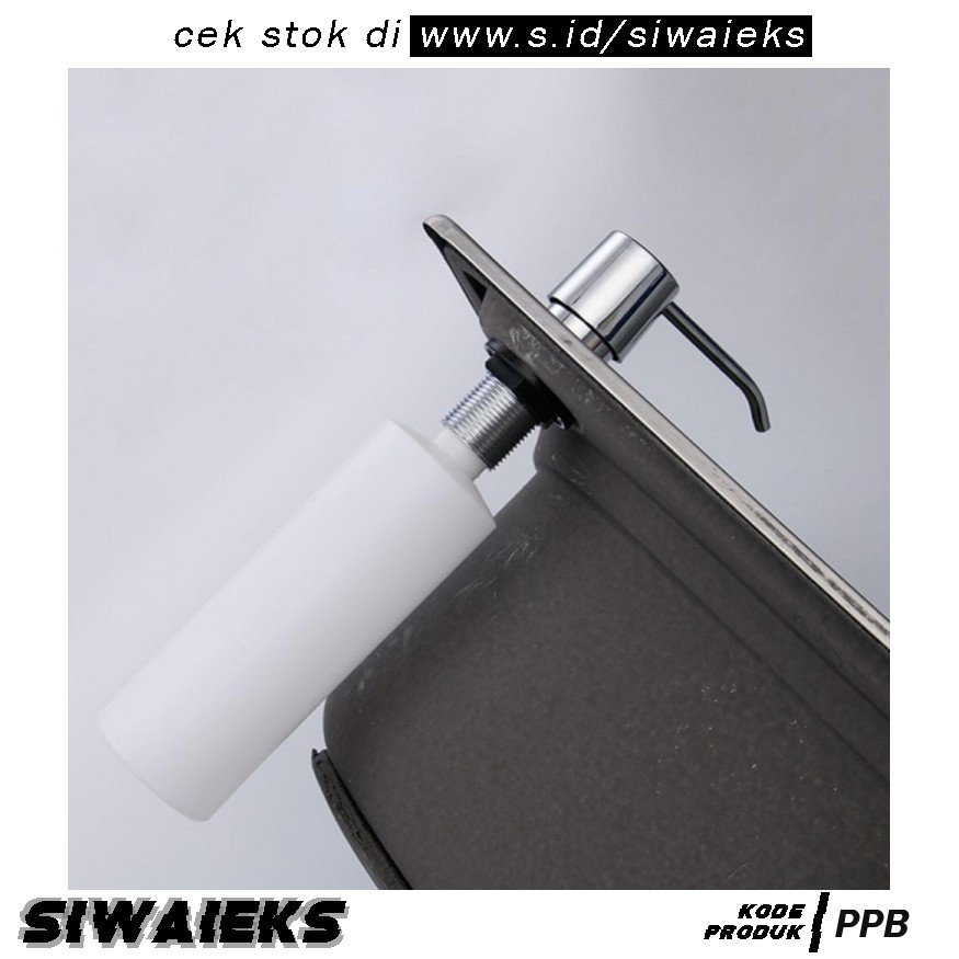 Grab Medan BATHE PROJECT Tempat Sabun Keran Air Soap Dispenser 220ml PPB JJ-3122 - Silver