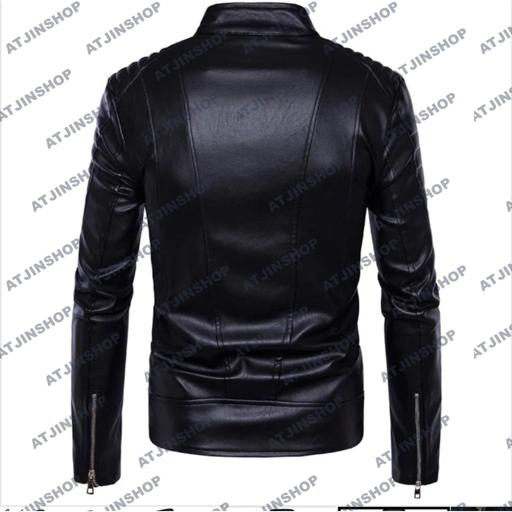 Jaket kulit Motor Pria Bikers Board Man (BBM) Bahan Vienna 100% [ Full Black dan Full Brown]