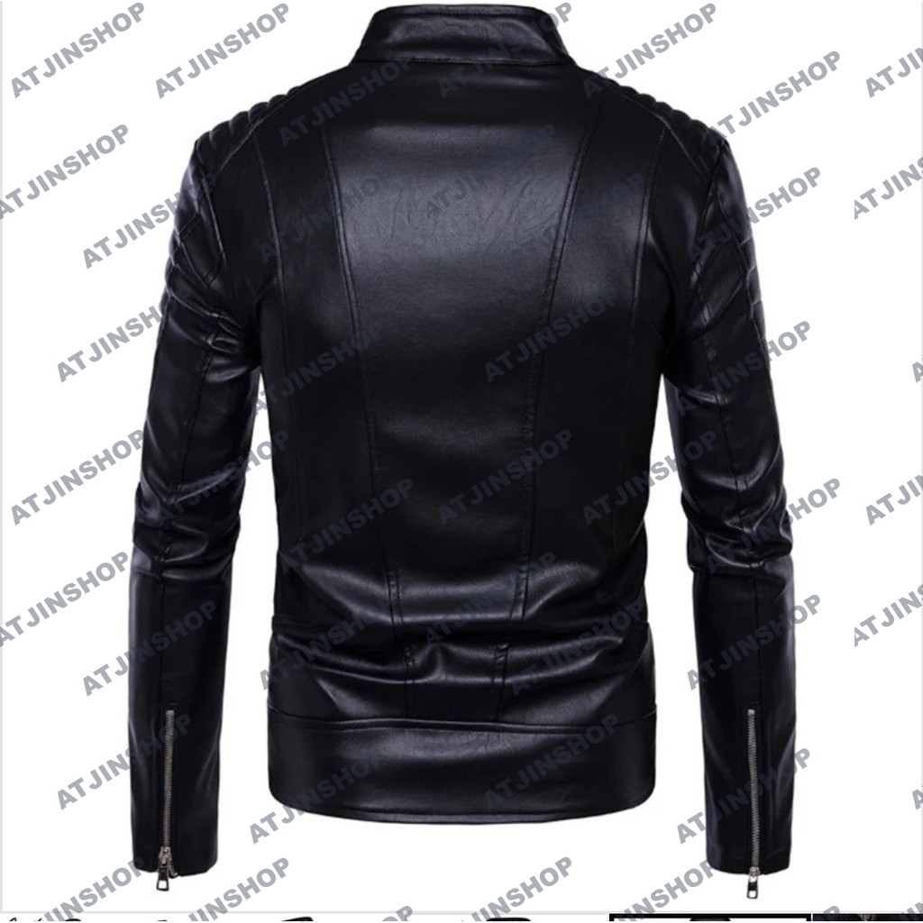 Jaket kulit Motor Pria Bikers Board Man (BBM) Bahan Vienna 100% [ Full Black dan Full Brown]