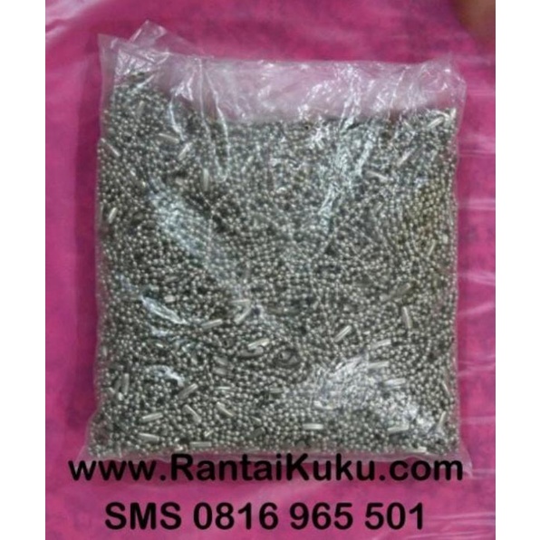 Jual Rantai Kuku hangtag label warna Silver nikel isi 1000 BARANG BAGUS