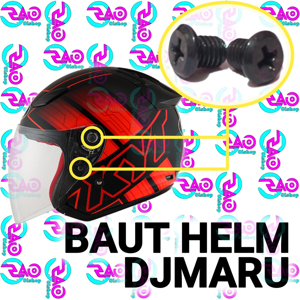 Baut rachet helm kecil hitam KYT DJ Maru