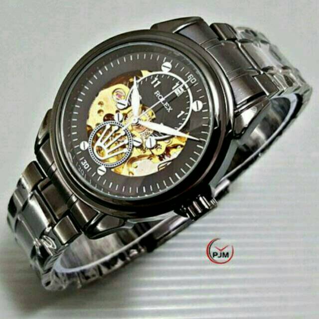 JAM TANGAN PRIA / COWOK ROLEX AUTOMATIC RANTAI  KW SUPER TAHAN AIR  ELEGANT HARGA BERSAHABAT...