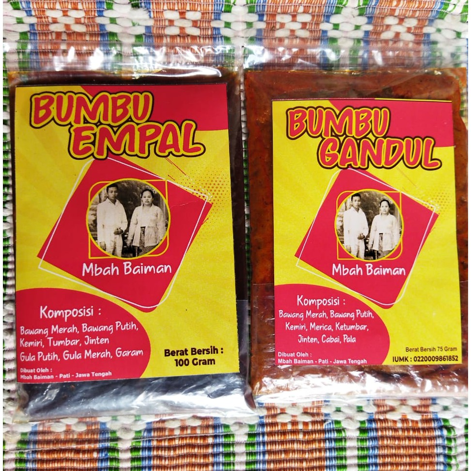 

PAKET BUMBU GANDUL DAN EMPAL KHAS PATI BUMBU INSTAN MURAH