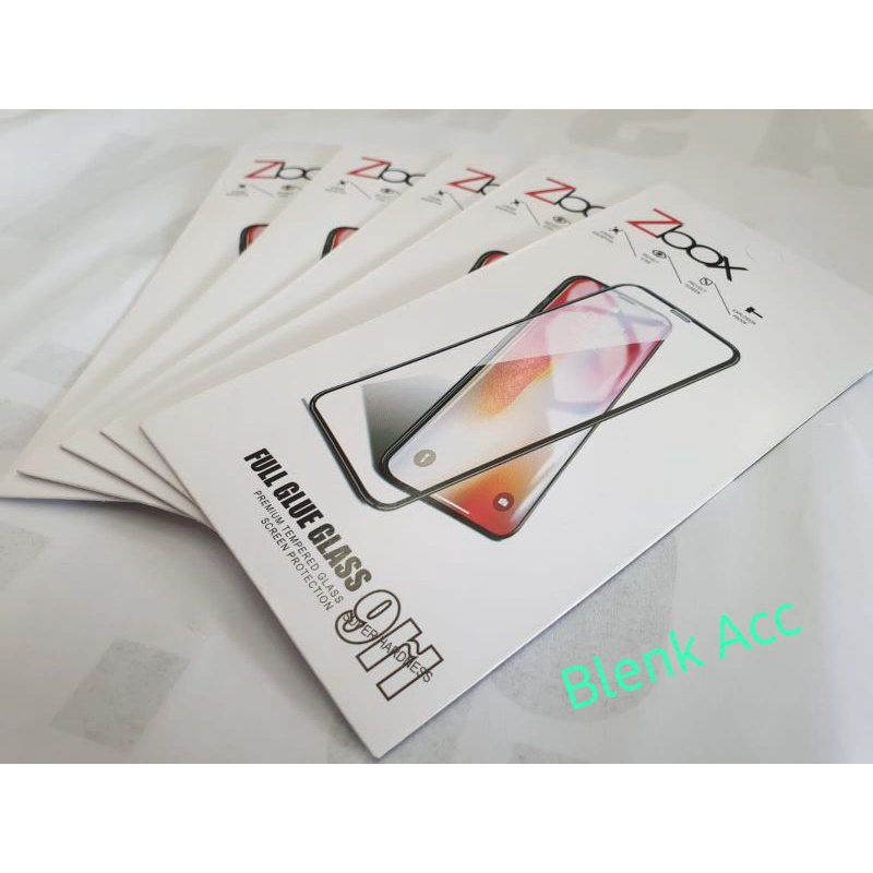 [ZBOX] Tempered Glass Full 10D 9D ZBOX premium samsung xiaomi iphone oppo vivo zenfone (wajib belsnja bubble pack dus)